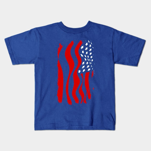 American Flag Kids T-Shirt by Mi Bonita Designs